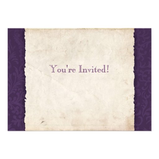 Purple Country  Wedding Invitation