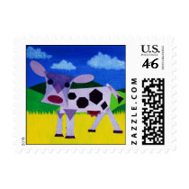 Purple Cow Art Postage