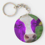 purple cow keychain