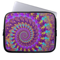 Purple Crazy Fractal Laptop Sleeves