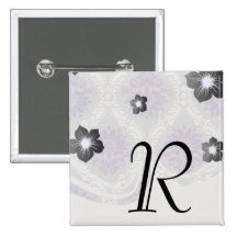 purple cream and gray royale damask button