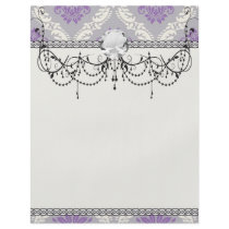 purple cream and gray royale damask flyer