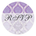 purple cream damask pattern