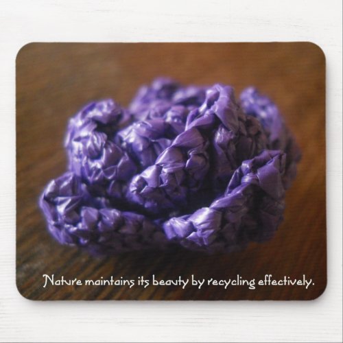 Purple Crochet Rose mousepad