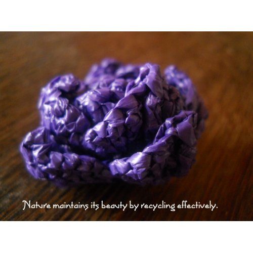 Purple Crochet Rose print