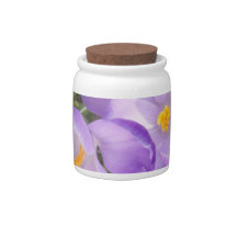 Purple Crocus Cookie Jar Candy Jars