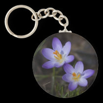 Purple Crocus Keychain keychains