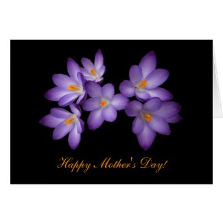 Purple Crocus Mother's Day Card
