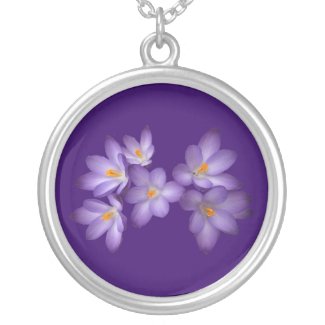 Purple Çrocus necklace