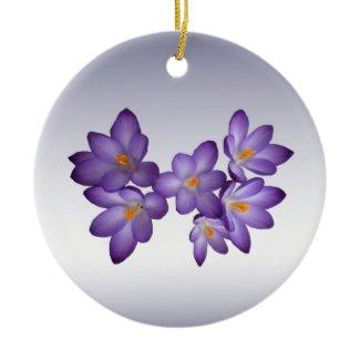 Purple Crocus Ornaments