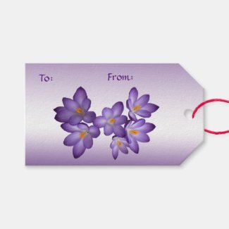 Purple Crocus Pack of Gift Tags