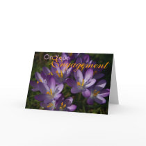 Purple Crocuses • Engagement Congratulation Card