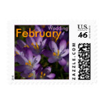 Purple Crocuses • February Wedding Stamp