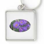 Purple Crocuses Key Chain