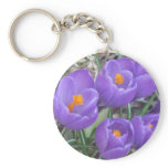Purple Crocuses Keychain