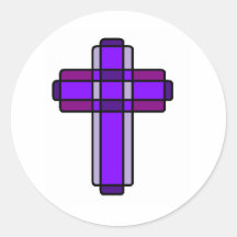 Purple Cross Stickers