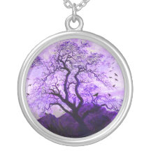 Purple Crow Tree Hills Raven Necklace