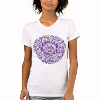 purple crown chakra mosaic circle spiritual design t-shirt