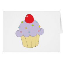 Purple Cupcake Greeting Card