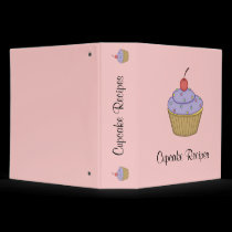 Purple Cupcake Recipe Binder binders