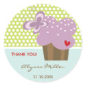 Purple Cupcakes Thank You / Gift Label / Sticker by fat_fa_tin Purple Cupcakes Thank You / Gift Label / Sticker