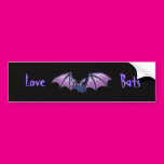Purple Cute Bat Bumper Stickers