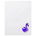 Purple Cute Cuddly Dragon Flyer Design