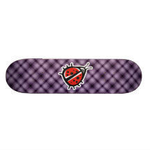 Purple Cute Ladybug Skateboards