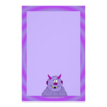 Purple Cute Monster Kids Stationery Paper Template