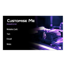 Purple Cyber Business Card business cards