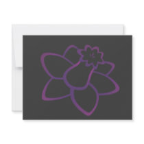 Purple Daffodil Personalized Invites