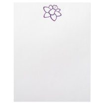 Purple Daffodil Custom Letterhead