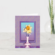 Purple Daffodil Note Card card
