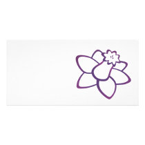 Purple Daffodil Custom Photo Card