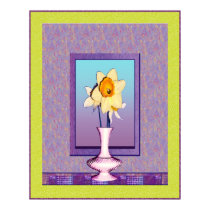 Purple Daffodil Poster posters by IArtist40 Purple Daffodil Poster posters