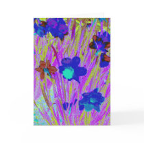 'Purple Daffodils' Blank Greeting Card