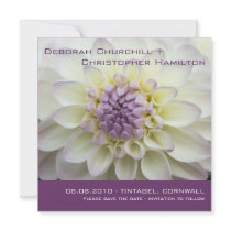 Purple Dahlia • Save the Date Announcement invitations by SabineStGreetings Purple Dahlia • Save the Date Announcement invitations