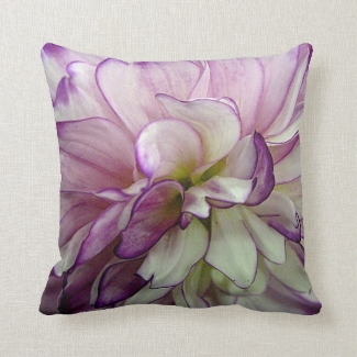 Purple Dahlia Throw Pillow