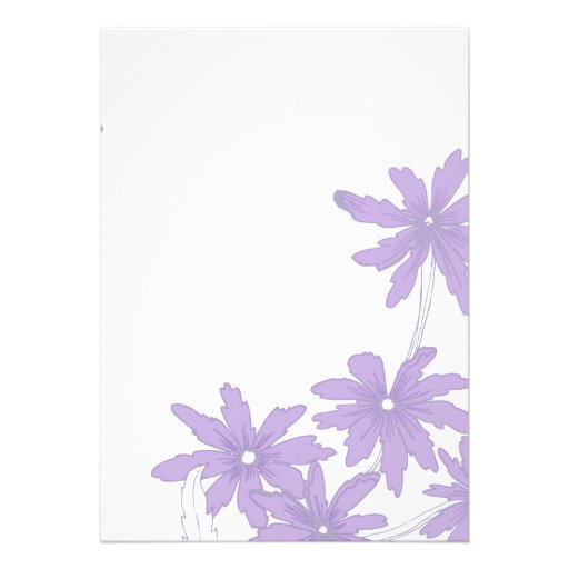 Purple Daisies Bridal Shower Invitation
