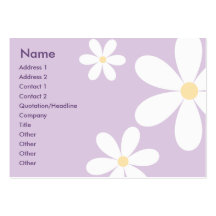 Purple Daisies - Chubby Business Card Templates