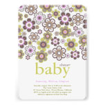 Purple Daisies Flowers Blooms Baby Shower Invite