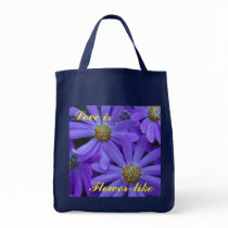 Purple Daisies - Grocery Tote bags