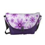 Purple Daisies Monogram Commuter Bag