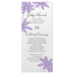 Purple Daisies Wedding Program Custom Rack Cards