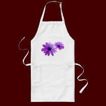 Purple Daisy Apron Beautiful Blue Flower BBQ Apron aprons