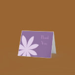 Purple Daisy Bridesmaid Thank You Card cards