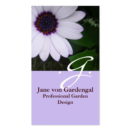 Purple Daisy Business Card (front side)