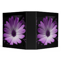 Purple Daisy Flower Avery Binder