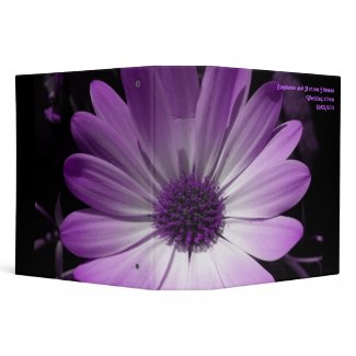 Purple Daisy Flower Customizable Wedding Album Binders
