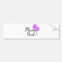 Purple Daisy Flower Girl Bumper Sticker